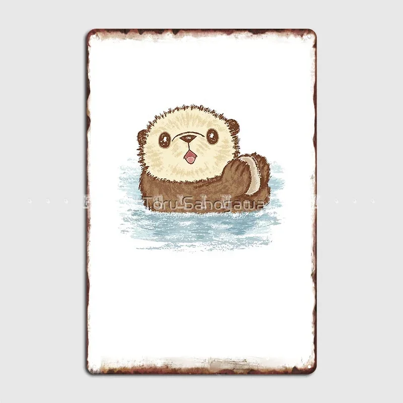 Sea Otters Metal Sign Club Pub Garage Custom Plaques Tin Sign Posters