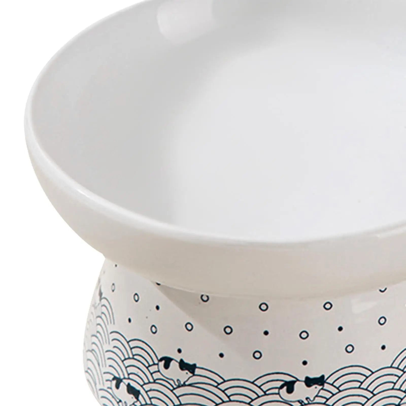 Ceramic Cat Food Bowl, Lovely Pattern, Cat Feeding, Wet Food Watering Accessory,