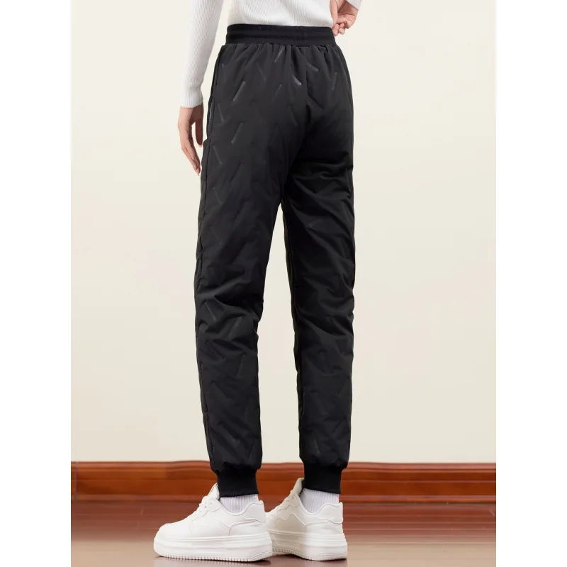 Women's Sports Pants Clothing Baggy Casual Woman Black Windproof and warmClothes Trousers Autumn 2025 Thickening and warmth Y2k