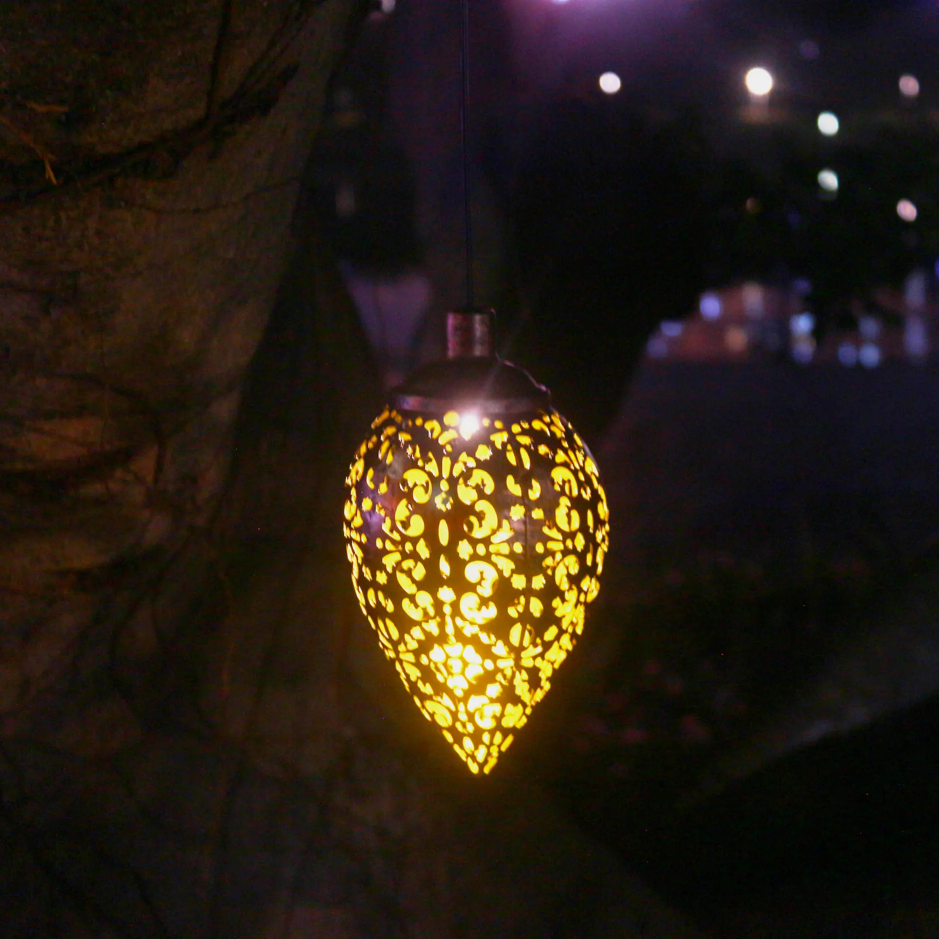 Solar LED garden lights for outdoor use; waterproof, with fiber optic lighting; ideal for decorating patios and gardens