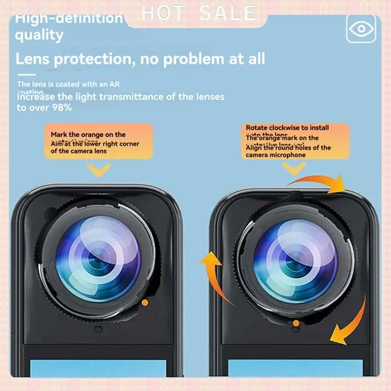 24-Hour Delivery Lens Cap Lense Guards PC Frame Cage Silicone For Insta360 X5 Camera Accessories Kit For Insta 360 X5