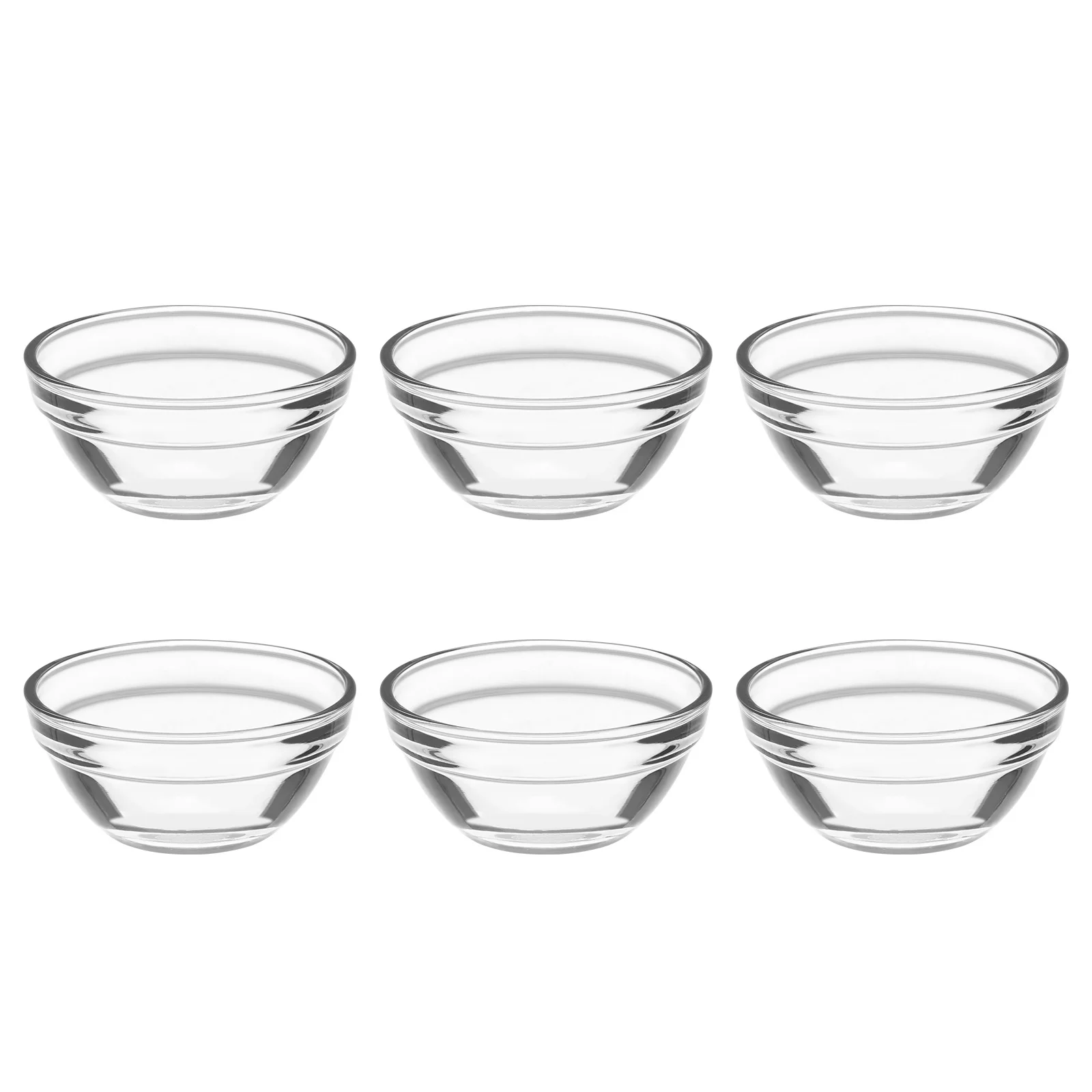 

6Pcs Glass Pudding Bowls Clear Mini Dessert Cups for Snacks Salads Cold Dishes Meal Prep Heat Resistant Stackable Bpa Free