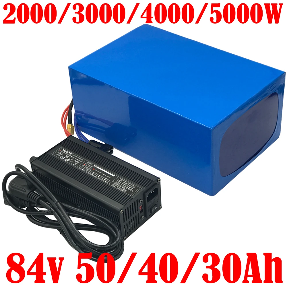 ebike battery 18650 cell 84v 20ah 30ah 40ah 50ah electric bike lithium battery For 2000W 3000W 5000W electric bicycle scooter