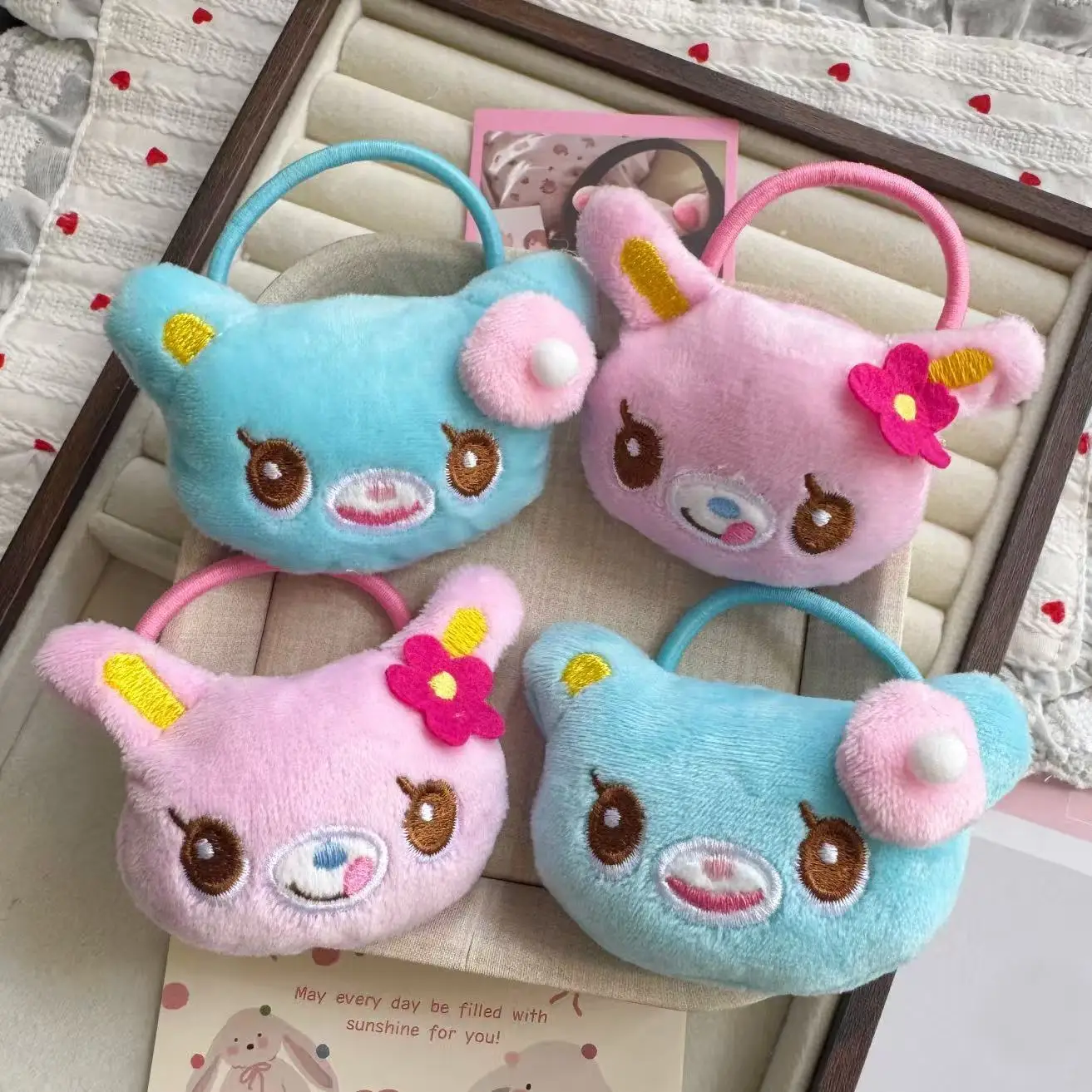 Japanese Cute Cartoon Mp Jojifuku Y2k Accessories Hair Ties Girl Autumn Winter Sweet Girl Plush Toy Elastic Rubber Band Hair Tie