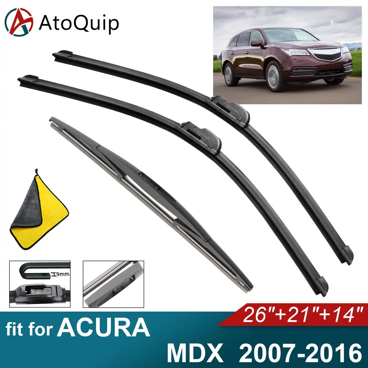 

Задние щетки стеклоочистителя для ACURA MDX, мягкий резиновый автомобильный передний экран