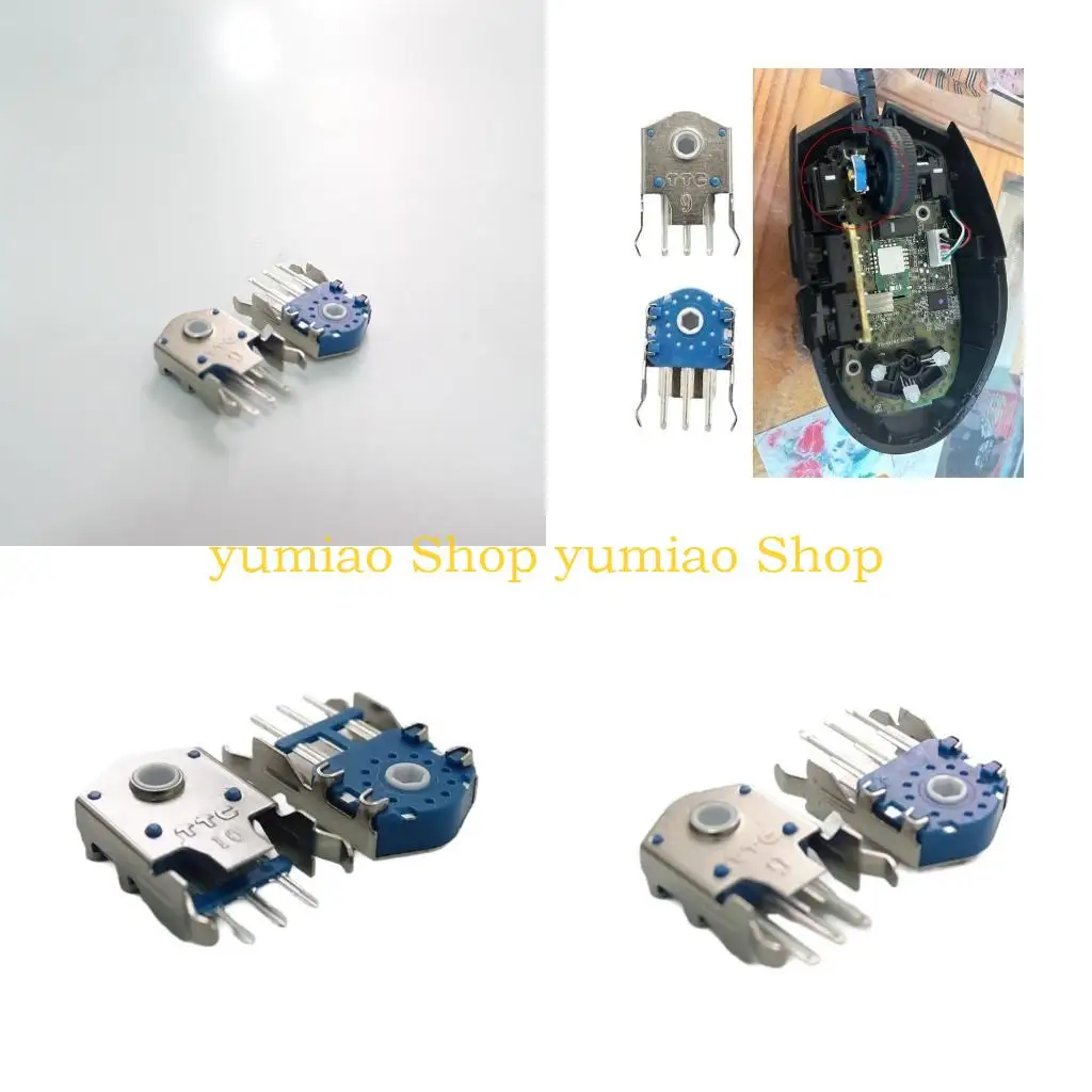 587B Dustproof Silver Wheel Encoders 8mm 9mm 10mm 11mm Rotary Mouse Decoders Harder Feel / Precisions