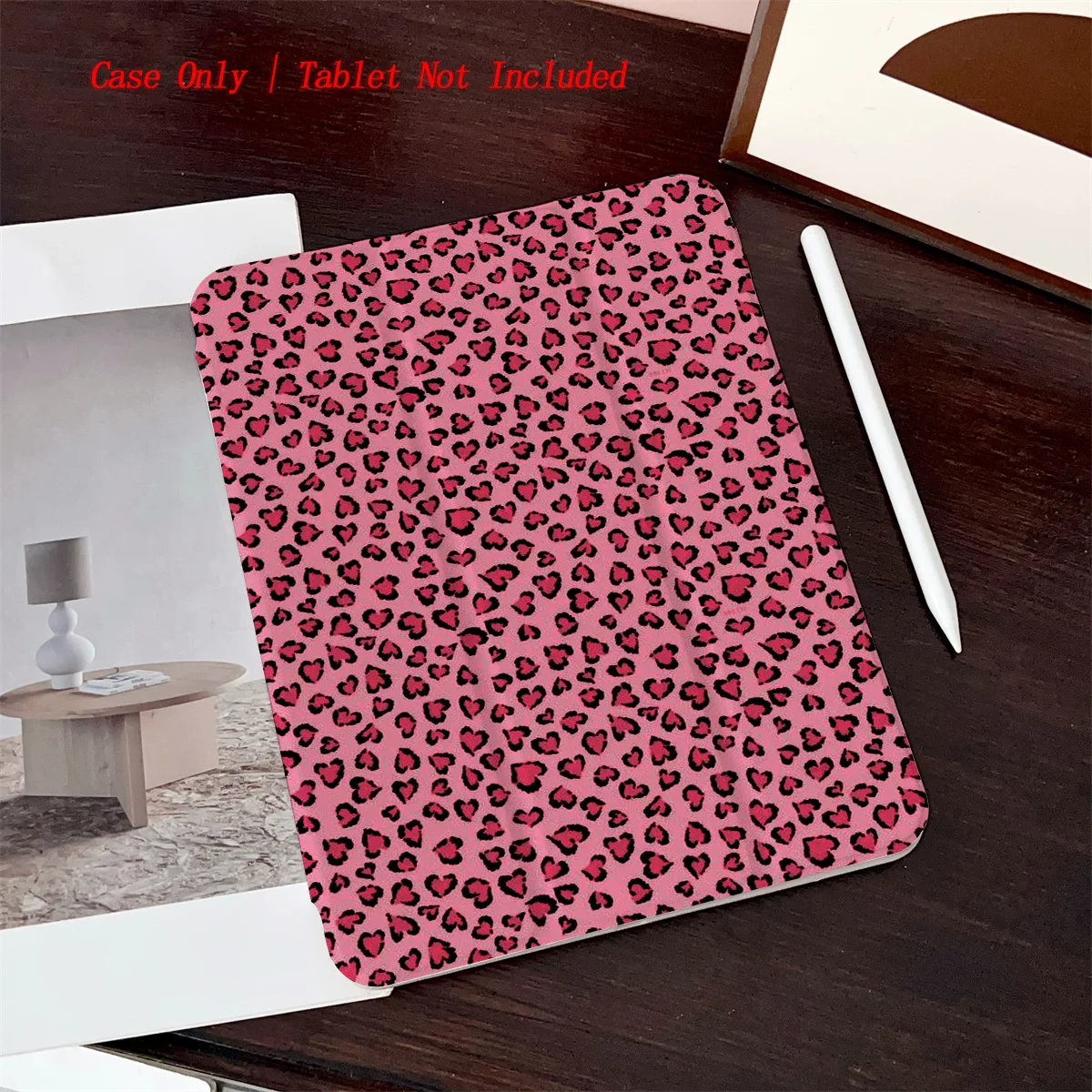 

Розовый чехол для iPad с леопардовым принтом для Pro 12,9/11/Air 10,9/iPad 10,2/Mini 6, противоударный износостойкий чехол