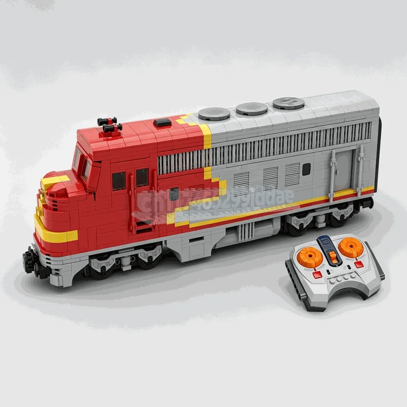 1833PCS Classic Diesel Locomotive Building Blocks Railway Train Model DIY Assembly Set Detailed Transport Display Festival Gift