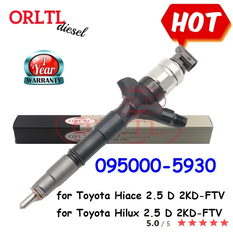 ORLTL New Injector 095000-5930 8976024852 8976024853 8-97602-485-5  8-97602485-4 8-97602485-6 for Toyota Hilux 2.5 D 2KD-FTV