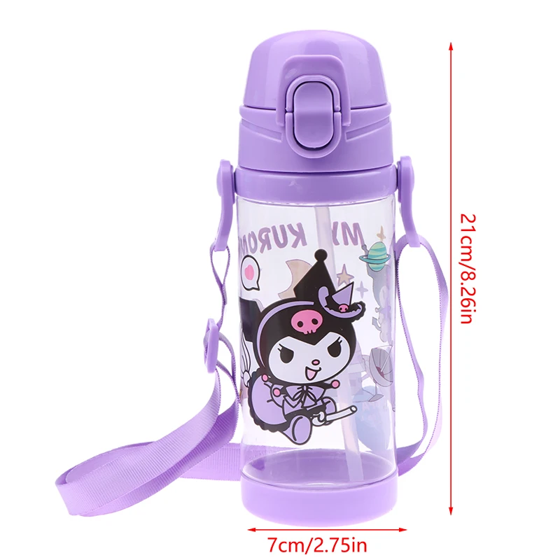 Cartoon Anime Straw Water Bottle Cute Portable Straw Cup Children Water Cup For Home Office School Travel Drink Cups