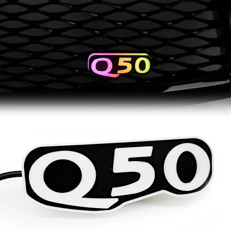 

For Infiniti Q50 RGB Halo Kits LED Grille Badge Light Flashing Warn Front Grille Emblem Multi-color Lamp Auto Accessories Parts