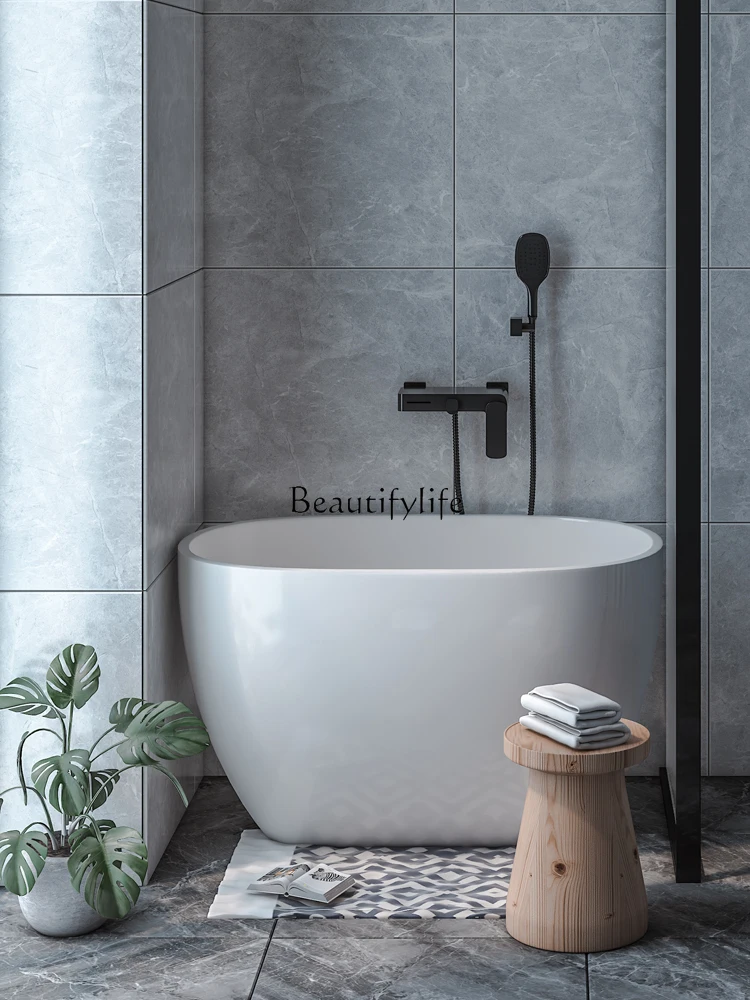 *Small Apartment Japanese-Style Deep Bubble Adult Acrylic Portable Household Small Bathtub