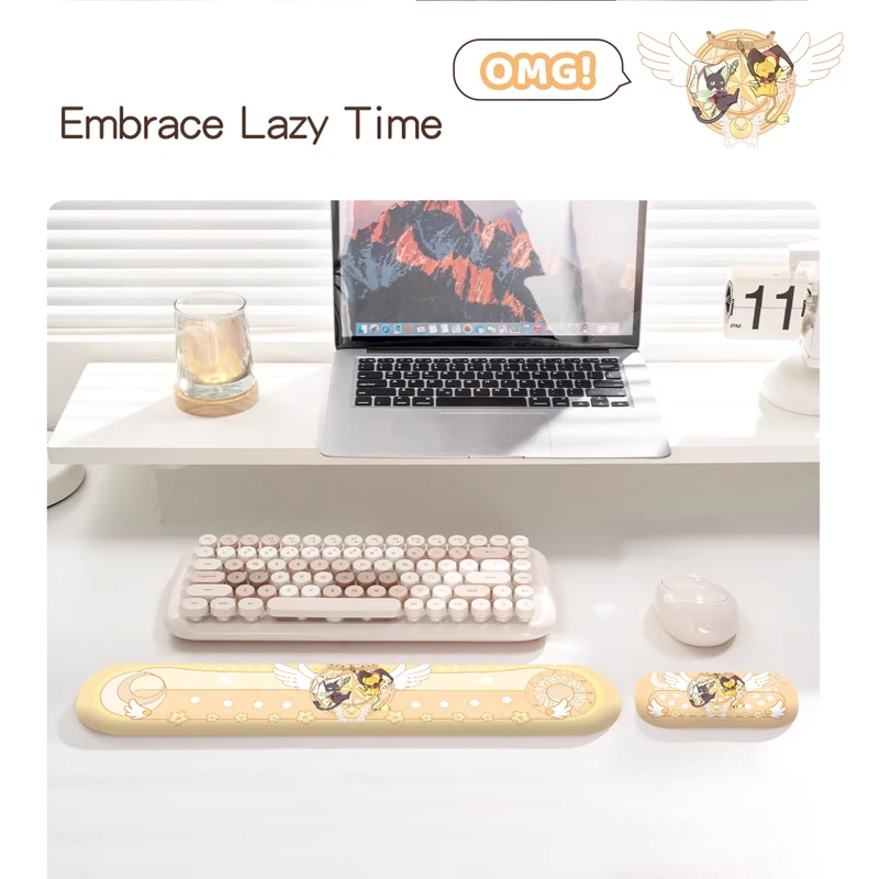 Kawaii Style Wrist Rest Pad - Cute Mouse/ Keyboard Hand rest for Girls Soft Ergonomic Support Anti-slip for Office Gamer Mouse