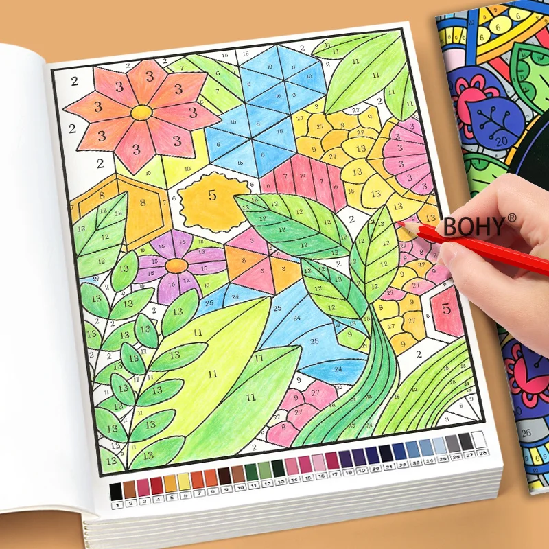 1 Adult Digital Coloring Fun Coloring Book Fresh and Natural Style Line Drawing Patterns Adults To Relax and Fill Colors At Home