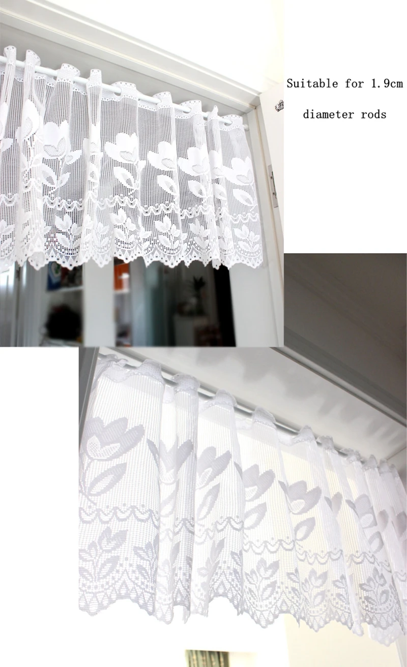 1pc Short Curtains For Kitchen Solid Voile Curtains For Living Room Modern Bedroom Sheer Curtains Window Screening Drapes Decor