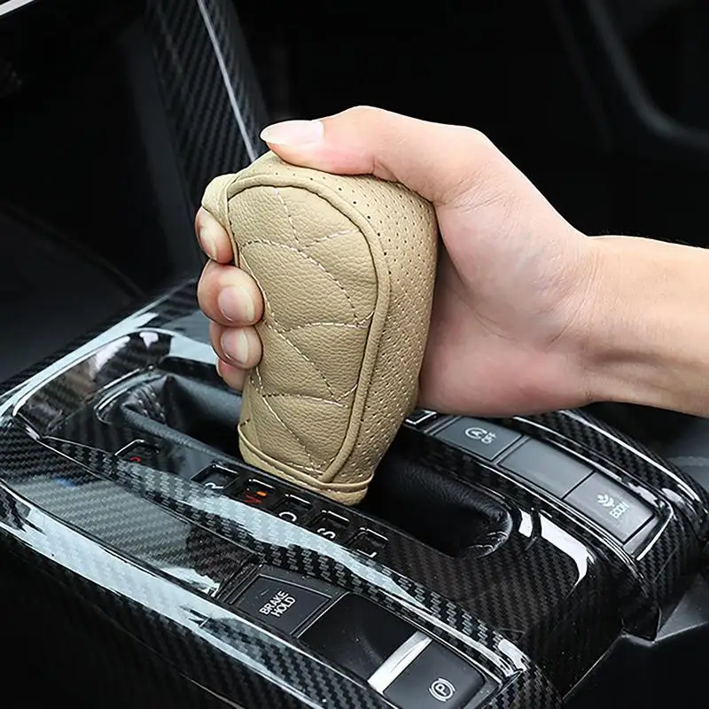 Car Handbrake Cover Vehicles Interior Decor Accessories Handbrakes Protective Covers Comfortable Grip Auto-Shift Gear Cover