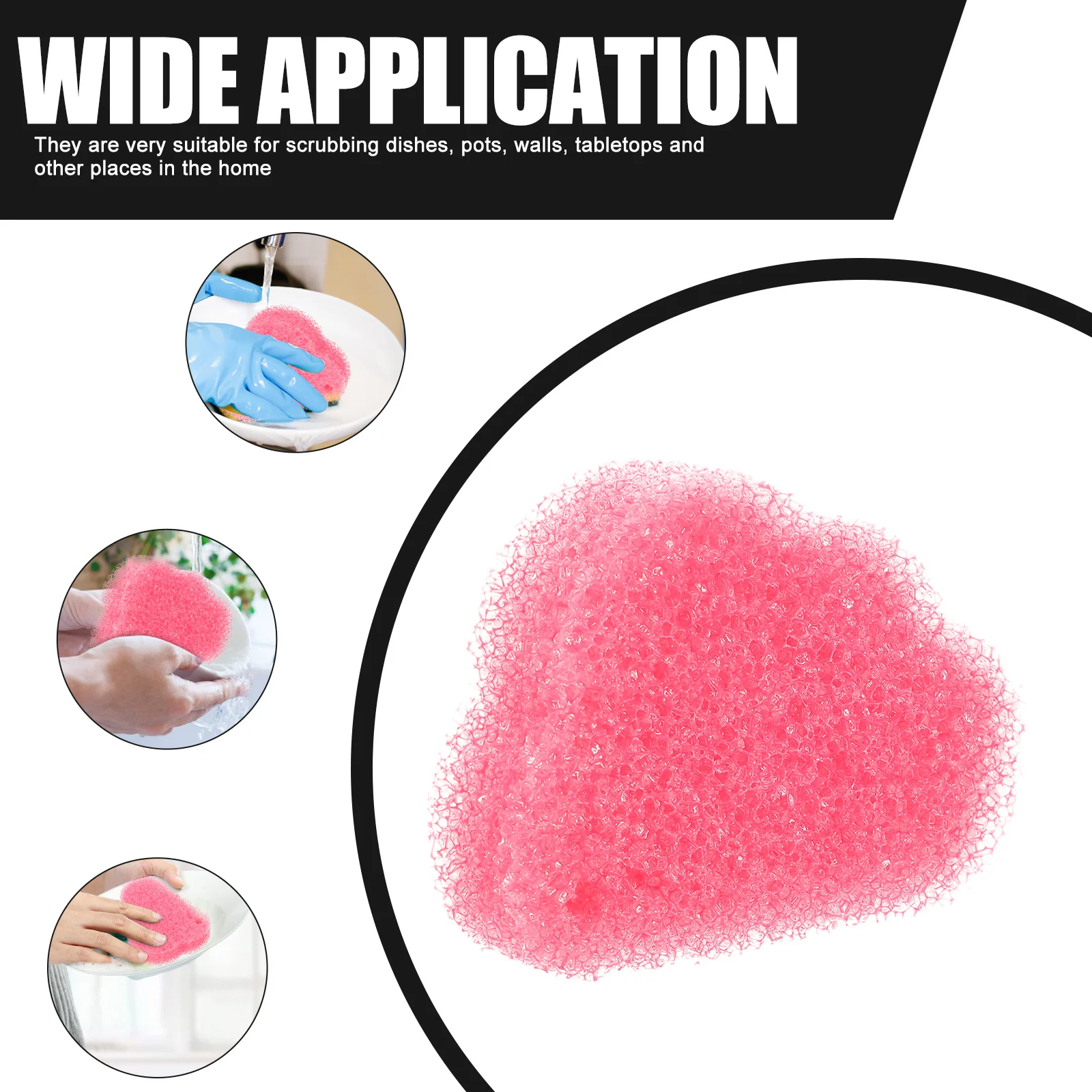 

4pcs Thermochromic Kitchen Sponge Set Thickened Dish Washing Scrubber Cleaning Sponges For Household Kitchen Bathroom Washable