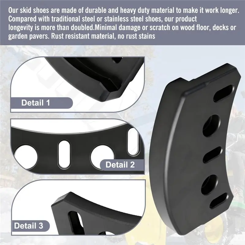 2Pcs M135188 Skid Shoe For JOHN Deere 42, 44, 46-AB09