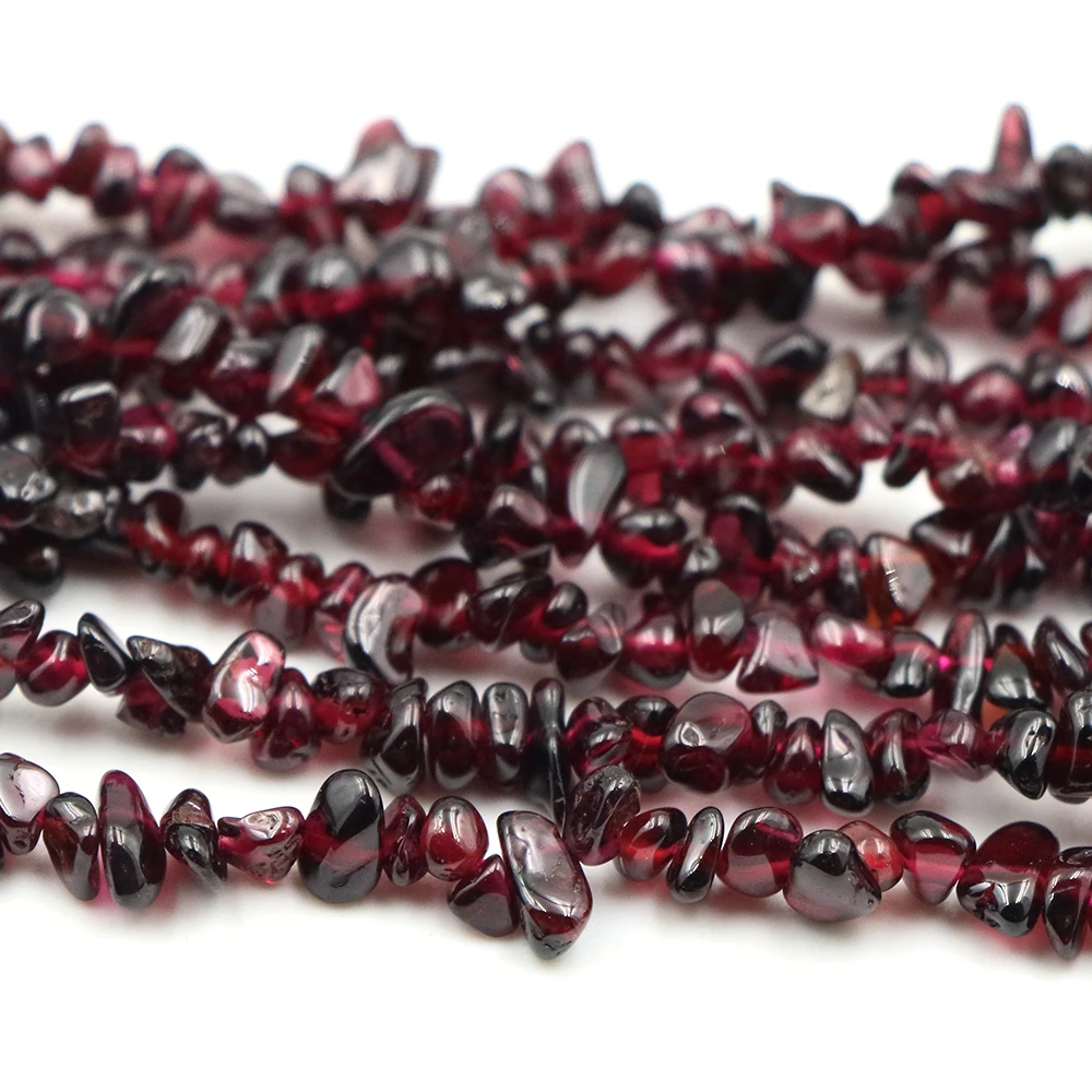 3-5mm Natural Garnet Irregular Chip Gravel Beads Loose Stone Spacers For Chakra Healing DIY Handmade Gem Bracelet Necklace Gifts