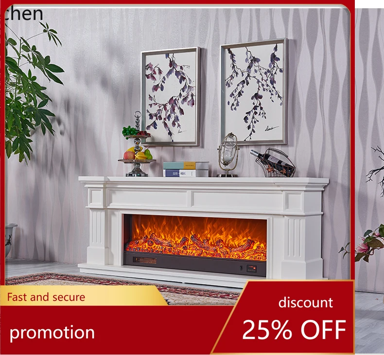 

HXL Fireplace Decoration Fireplace Frame Simulation Electronic Fireplace Core Home Use