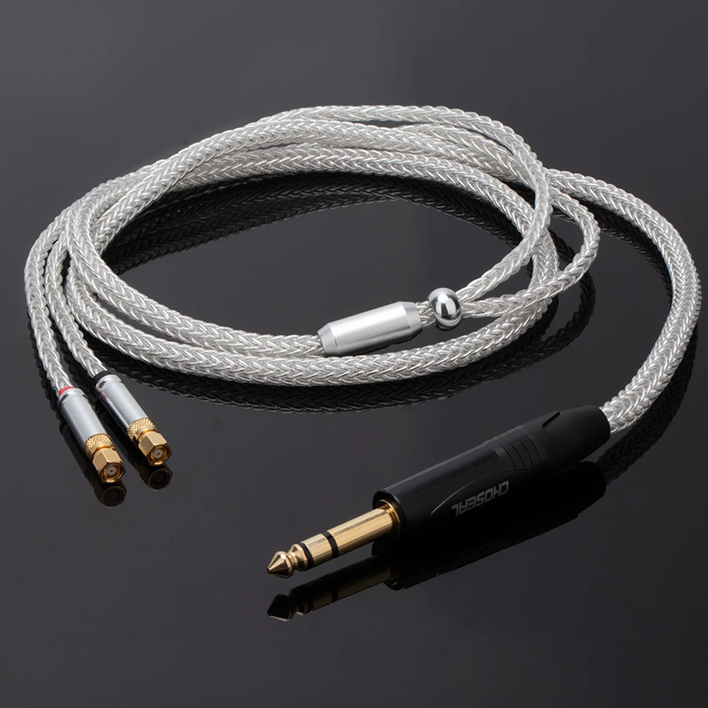 الفضة النقية 6.5 مللي متر TRS سماعة كابل 6.35 مللي متر ياربود استبدال كابل ل HE400 HE5 HE6 HE300 HE560 HE4 HE500 سماعة