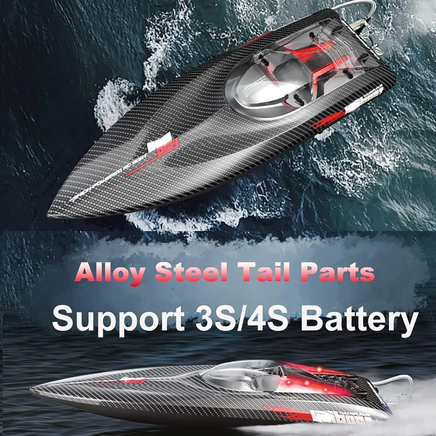 25 بوصة UDI022 قارب كبير للتحكم عن بعد للبالغين الأولاد خبراء سبيكة الذيل أطقم RC فرش المائية 50 km/ساعة 31mph RC الشراع