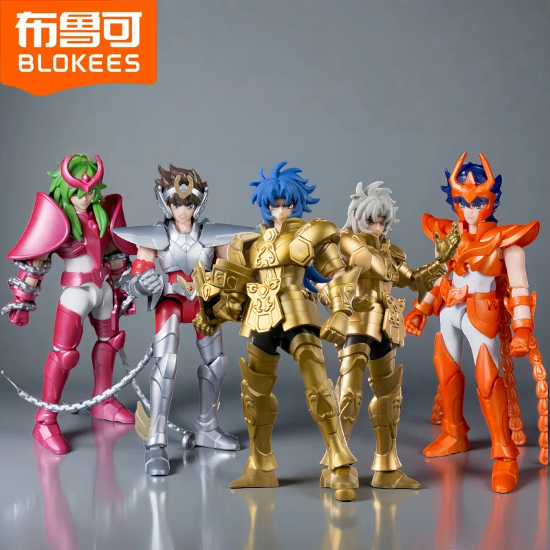 

BLOKEES Saint Seiya Galaxy Version 4 Gold Cloth Aiolos Shura Ikki Shun Camus Hoyoga Dohko Milo Shiryu Movable Model Assembly Toy
