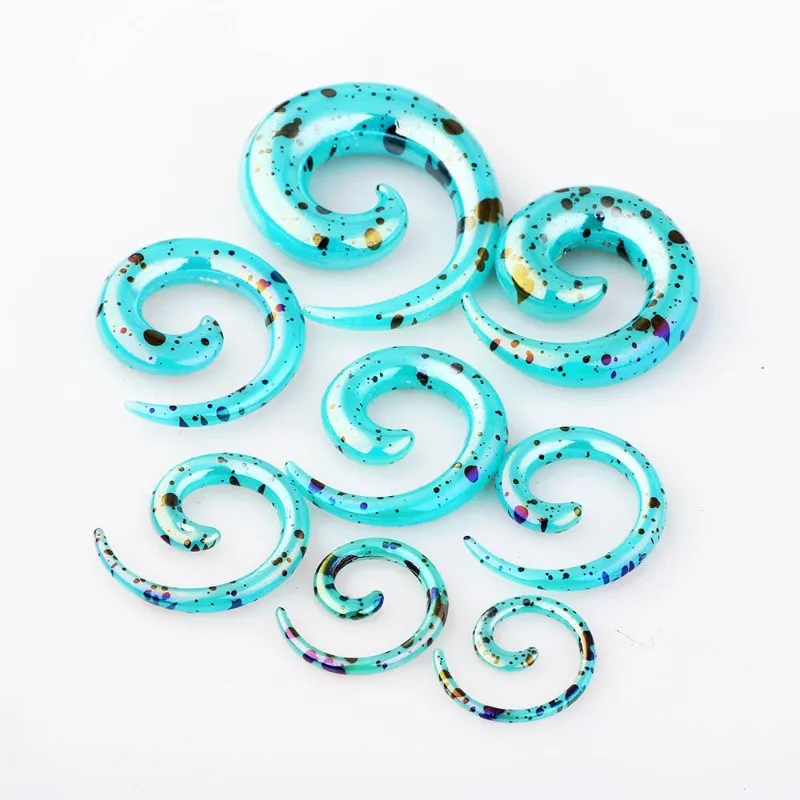 1 Pair Snail Acrylic Pointed Cone Ear Piercing Fixture for Auricle Puncture Jewelry