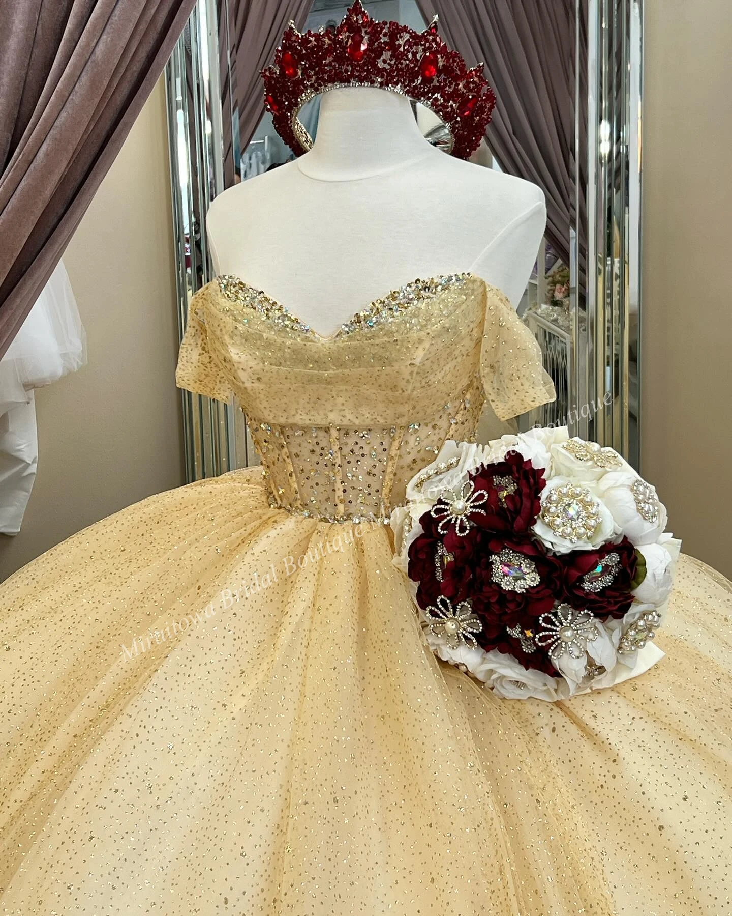 Vestido de quinceañera de tul con purpurina brillante, corsé transparente, Bola de quinceañera mexicana, dulce vestido de fiesta de cumpleaños para niña del 15 °, salvia, 15/16