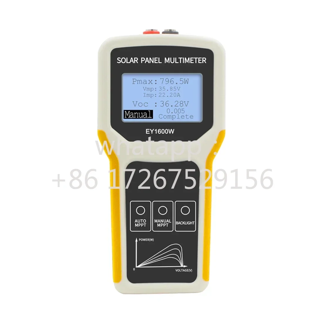 EY1600W MPPT LCD Display Solar Panel PV Tester Kit Smart Current Voltage Multimeter Tester Digital Meter Solar Power Tester VOC