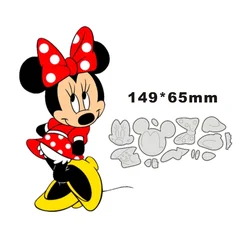 Disney Metal wykrojniki szablony Minnie dla DIY Album Scrapbooking znaczek karta papierowa tłoczenie 2022 nowy Die Cut