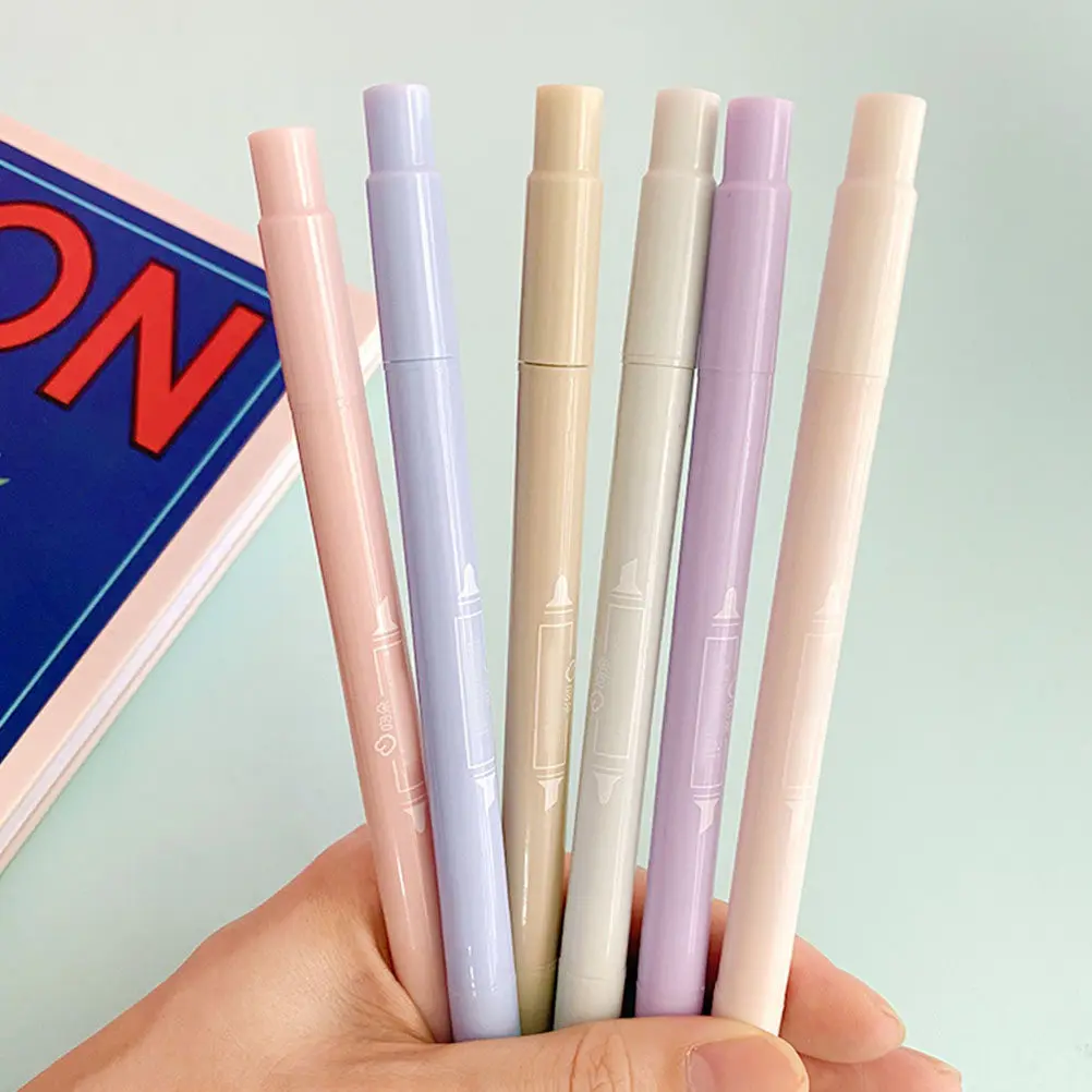 

12Pcs Highlighter Pens Set Rich Pigment Fast-Drying Ink Convenient Storage for Desk Backpack Noting Art Marker Gift Idea