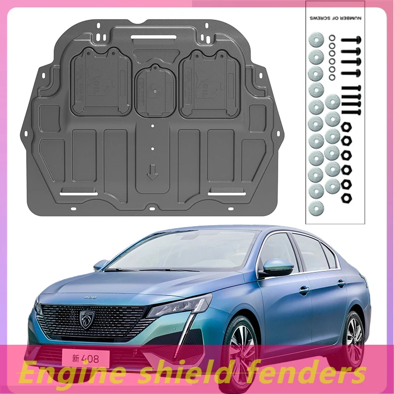 Engine Splash Guards Engine Shield 3D Printed Reinforced Design Anti Rust Perfect Fit For PEUGEOT 408 2014-2024 1.6T 1.2T
