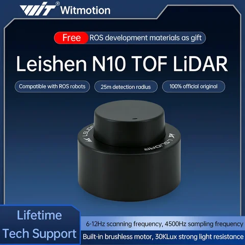 Lslidar N10 360° TOF Lidar Sensor 25m Waterproof Anti-glare Laser Radar Support ROS1 ROS2 Indoor Outdoor