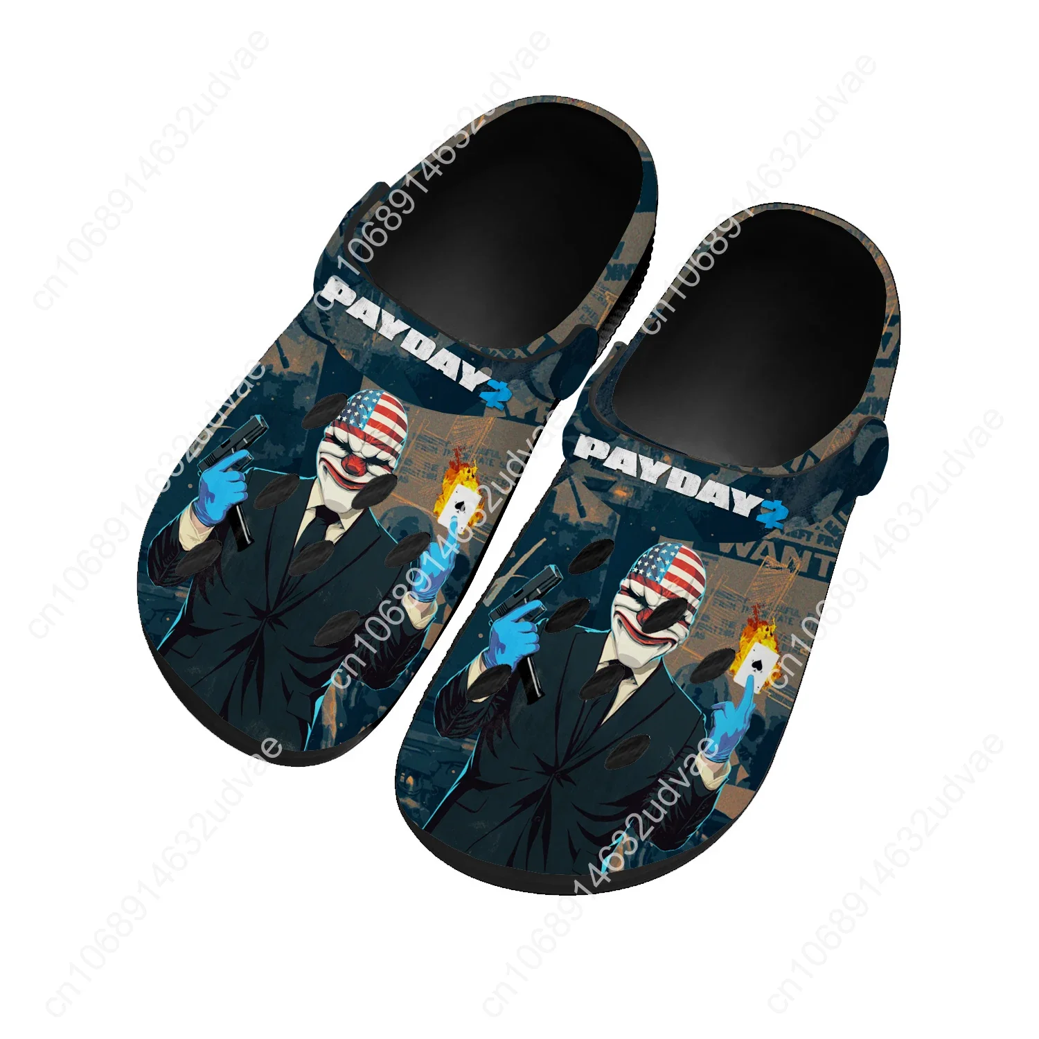 PAYDAY 2 Water Shoes Mens Womens High Quality Fashion Home Garden Clogs Customizd Sandals Beach Breathable Hole Slippers