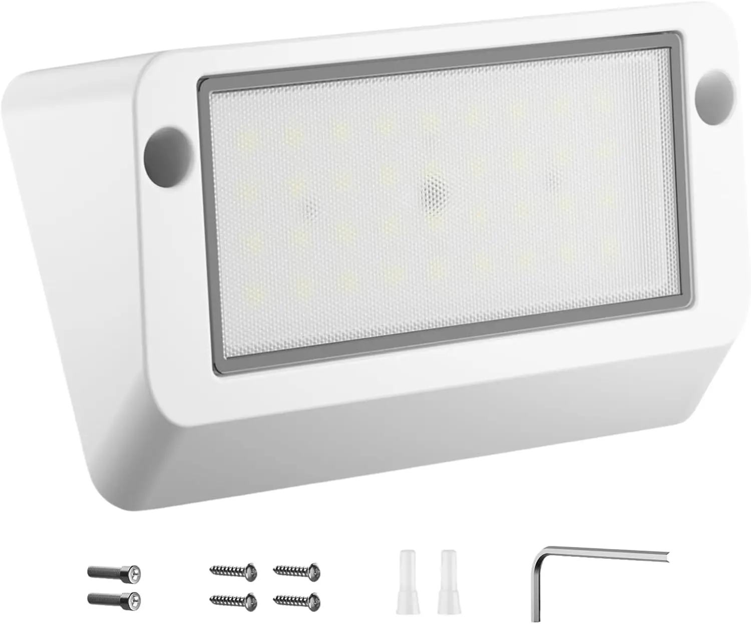 Dual-Color Exterior RV Porch Light LED - 1400 Lumen 12V Waterproof Floodlight for Campers 2 Packs