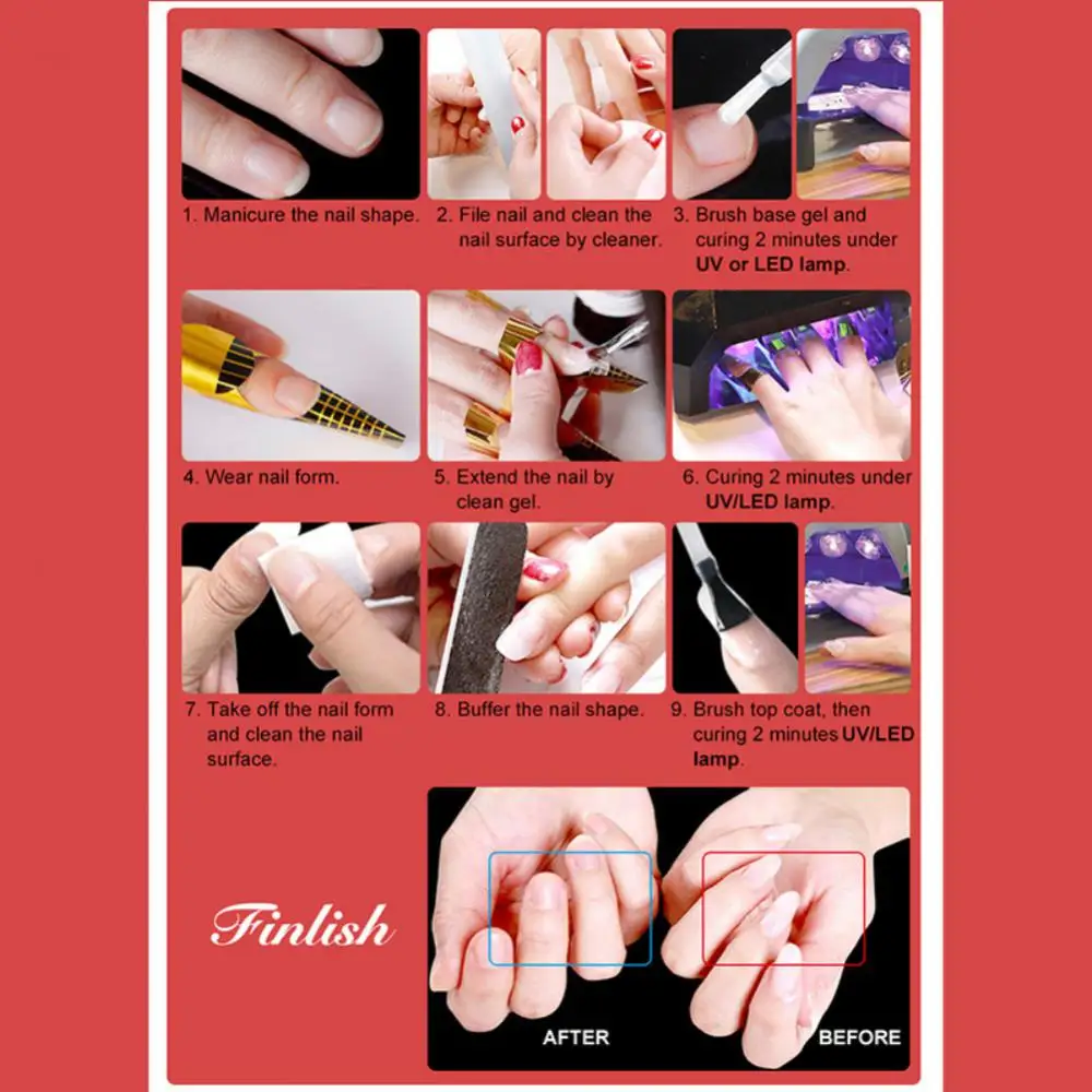 Gel d'extension d'ongles UV durable, facile à utiliser, construction rapide, résultats de salon professionnel, haute qualité, longue durée, auto-décrochage