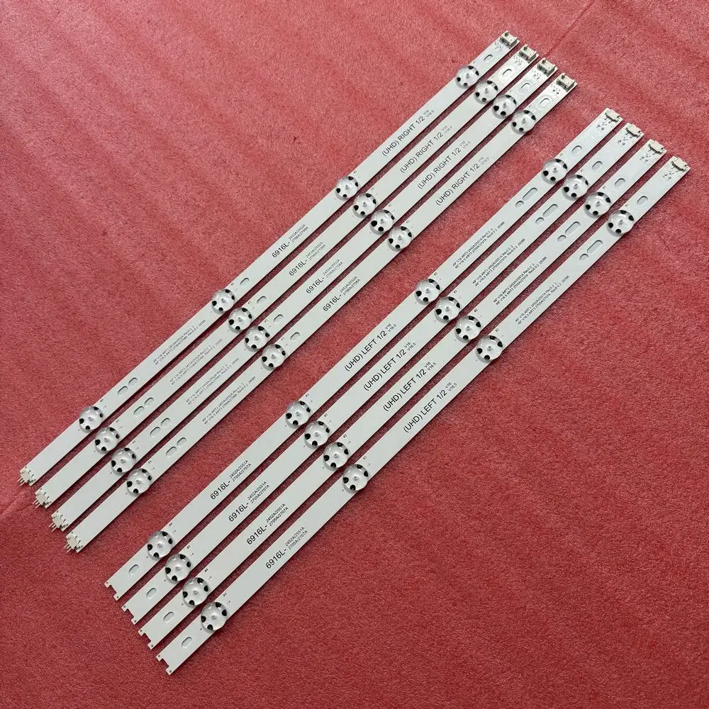 

8 pcs/set LED Strip for 49UJ654T 49UH6210 49UH610A 49UH610T 49UH610V 49UH617T 49UH617V 49UW340C 49UH6100 49LF510V AGF79047201