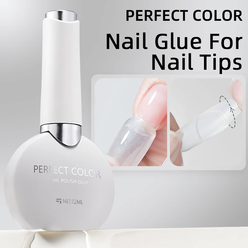 

PERFECT COLOR Gel Polish 12ml Nail Glue For Nail Tips Strong Adhesion Not Yellowing Gel Nail Polish Led Lamp Required Nail Art