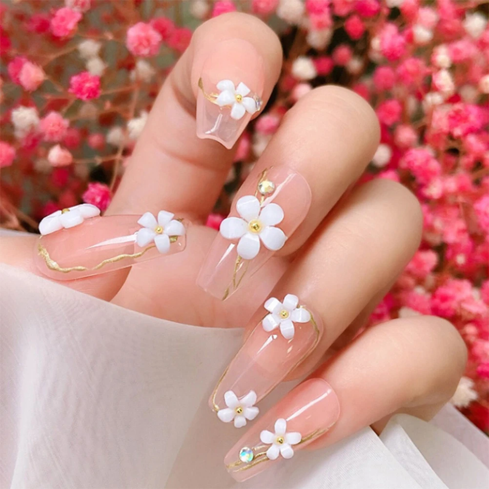 

6 Boxes Sunflower Resin Decorations Nail Art Charms White Yellow Purple Blue Pink Green Safe Reliable DIY Accessories