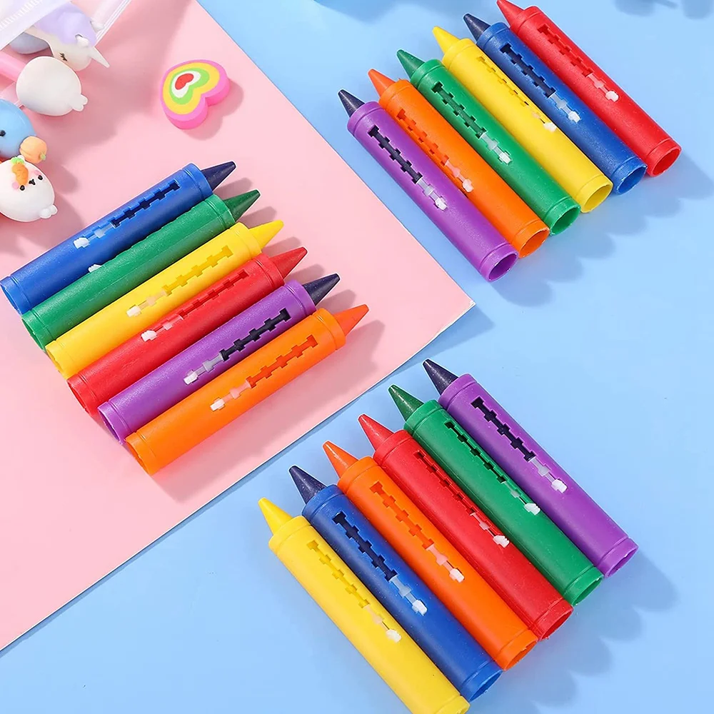 

A52T18Pcs Bathroom Crayon Erasable Graffiti Toy Washable Doodle Pen for Baby Kids Bathing Creative Educational Toy Crayons