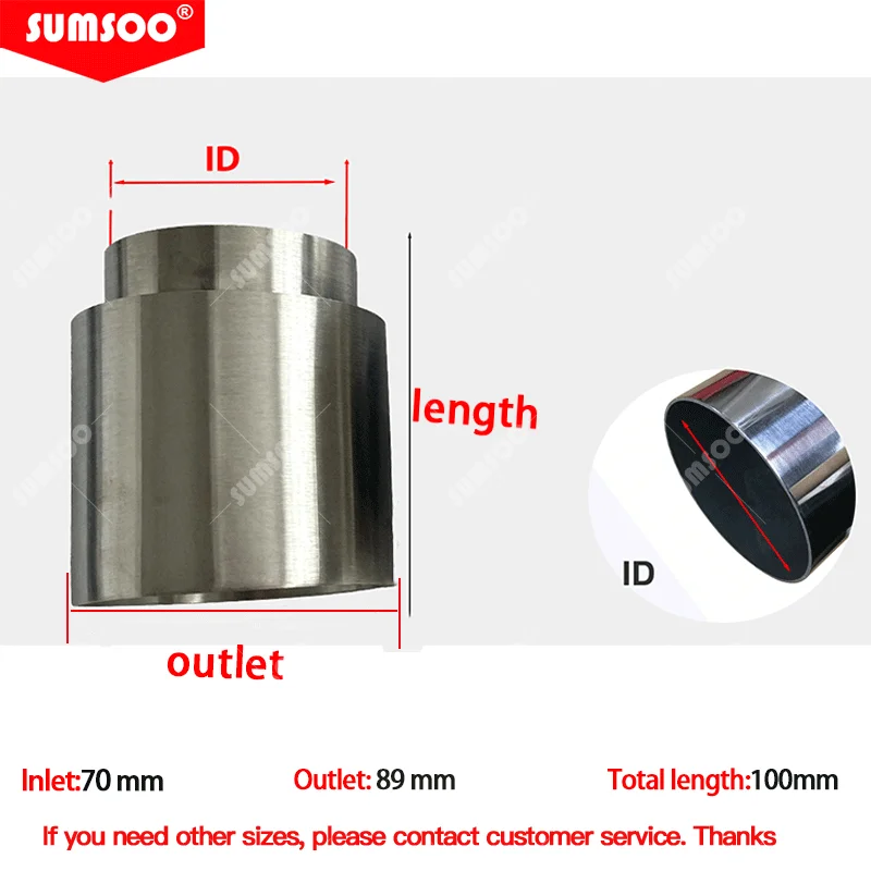 SUMSOO 4 Pieces Stainless Steel Exhaust Tip 89mm Out Modified Car Accessories Muffler Pipe For BMW F80 M3 F82 F83 M4