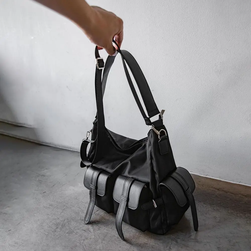 1Pc czarna torba Crossbody modna tkanina Oxford o dużej pojemności torba podróżna ukośna torba na ramię typu All-in-one na co dzień