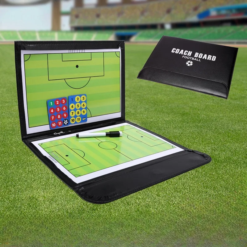 접이식 축구 농구 전술 보드, 건조 지우기 코치 마커 펜, 칠판 지우개 폰 세트, 휴대용 전술 도구