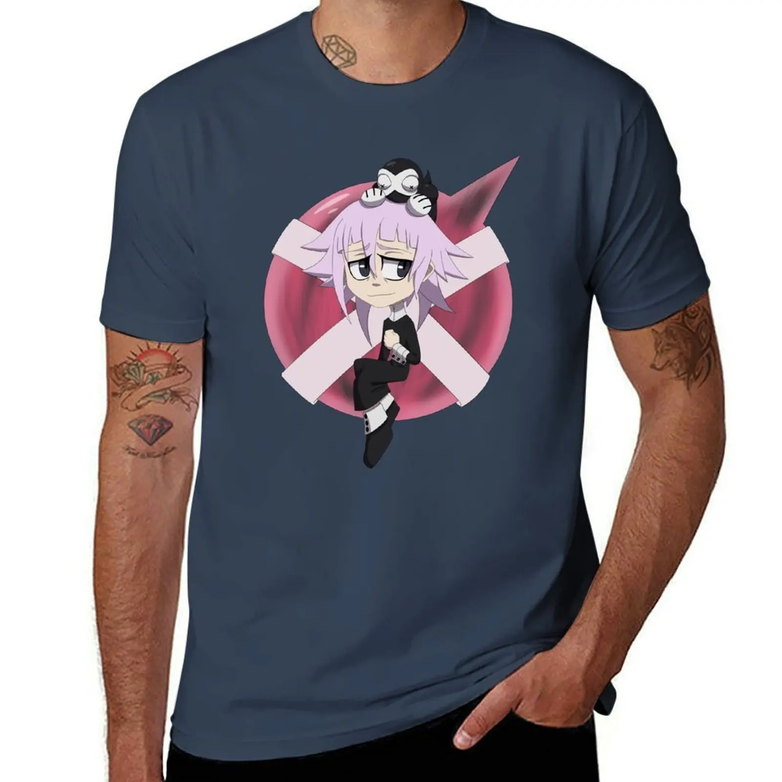

Crona and Ragnarok Chibi T-Shirt Large Size Soft Cotton T-Shirt