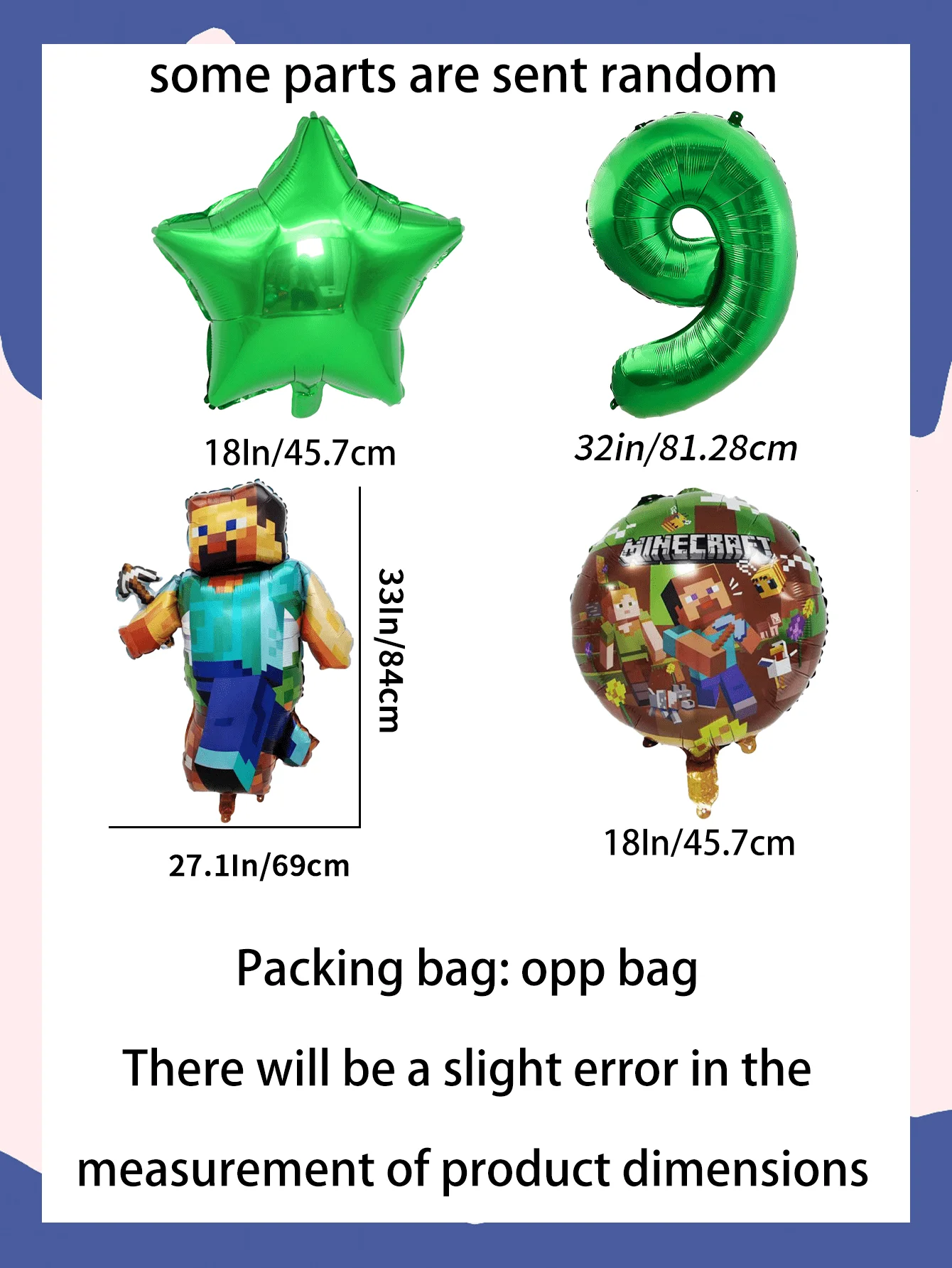 Pixel Game Character Number Balloon Birthday Party Set, Game Themed Birthday Decor Supplies Kit for Kids Boys Party