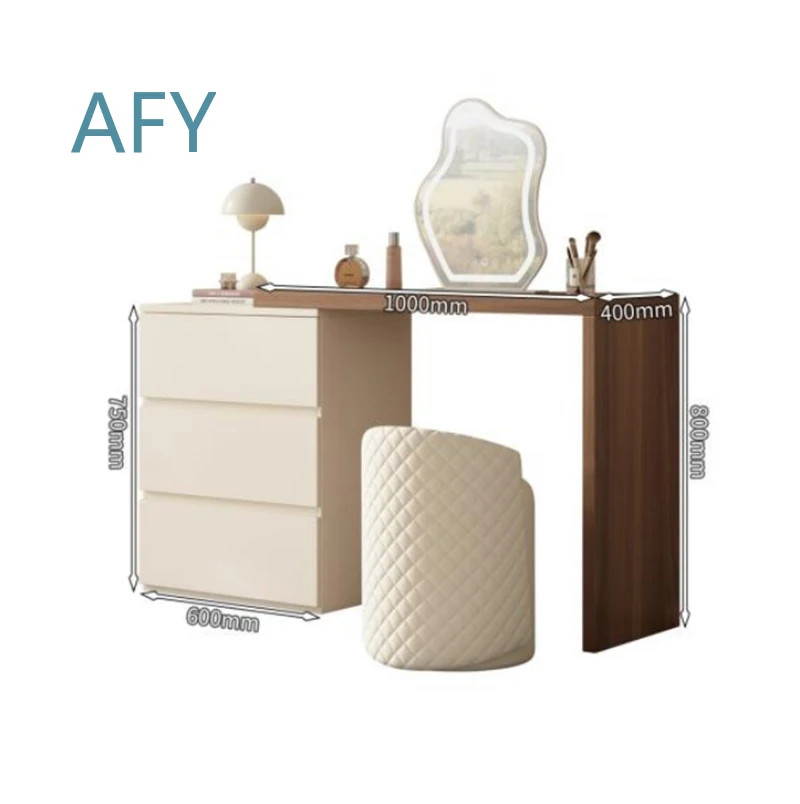 Luxury Contemporary Dressing Table Vanity Dresser with Flip-Top Mirror for Bedroom Apartment Use Eco-Friendly Customizable