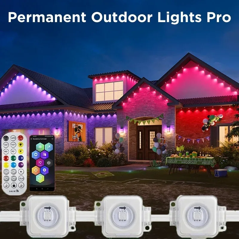 

Eaves Lights Smart LED APP Control Home Outdoor Light RGB Colorful Outdoor Light 60+ Scene Modes IP67 Waterproof Eave Light
