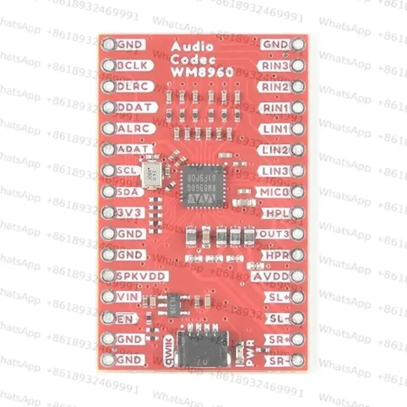 BOB-21250 I2S Stereo Audio Module Headphone Speaker Amplifier Development Board Featuring WM8960 Qwiic Audio Codec Breakout