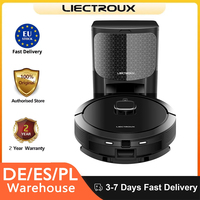 Liectroux G7 Robot Vacuum Cleaner 6500Pa Suction Laser Navigation 5200Mah Battery Run 180Mins-Black Eu Plug